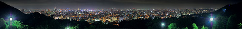 旭山記念公園からのパノラマ夜景写真
