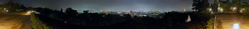 仙台城跡（青葉城跡）のパノラマ夜景写真
