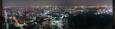 カレッタ汐留 46階展望スペースのパノラマ夜景写真