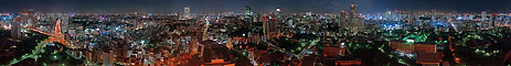 東京タワー大展望台2階からの360度パノラマ夜景写真