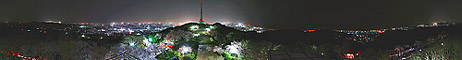 湘南平（高麗山公園）のパノラマ夜景写真