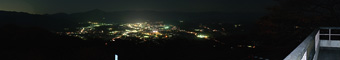 美の山公園のパノラマ夜景写真