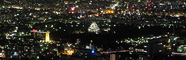 名古屋城周辺のパノラマ夜景写真