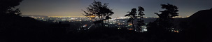 菰野富士のパノラマ夜景写真