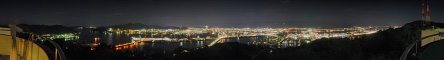 五台山展望台のパノラマ夜景写真