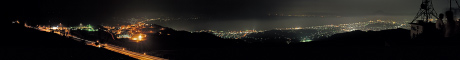 十文字原展望台のパノラマ夜景