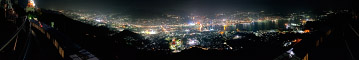 稲佐山 展望塔「ビュータワー」からのパノラマ夜景写真